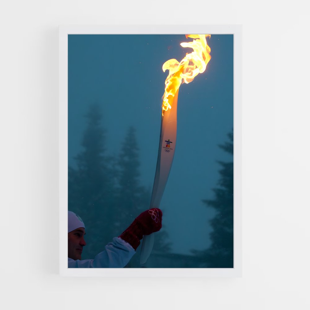 Poster Flamme Olympique – affiche Jeux Olympiques (vue 3)